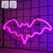DWOOKE Fledermaus-Neonschild, Neon-LED-Leuchten, rosa Neonschilder zur Wanddekoration, batterie-/USB-betrieben, leuchtendes Neonlichtschild für Kinderzimmer, Weihnachtsfeier, Bar, Halloween