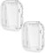 2 Stück Hülle Kompatibel mit Apple Watch 10 42mm 46mm Schutzfolie Schutzhülle, Flexibles TPU Displayschutz Case Kratzfest Abdeckung Schutz Gehäuse (Klar/Klar, 46mm)