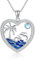 ONEFINITY Delfin Halskette 925 Sterling Silber Palmen Anhänger Halskette Ozean Delfin Schmuck Geschenk für Frauen Mädchen