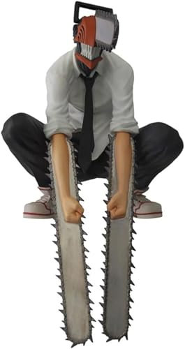 LIRUOXI for Chainsaw Man Statue Cake Birthday Figure Handmade PVC Anime Cartoon Character Model Statue Figure, Desktop Ornaments Decorations Gifts for Fans (In Bags)