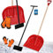 KOTARBAU® Set Schneeschaufel mit Holzstiel 134,5 cm Eisschaber 119 x 20 cm + Handschuhe warm Schneeschieber Schneeräumer Schneeschaufel Auto Stoßscharre mit Stiel Schaufel mit Stiel