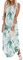 Chicrise Robe Ete Femme Longue Robe Col V avec Fendue Robe Printemps 2025 Nouveau Légèreté Multicolore 2X Grand 50-54