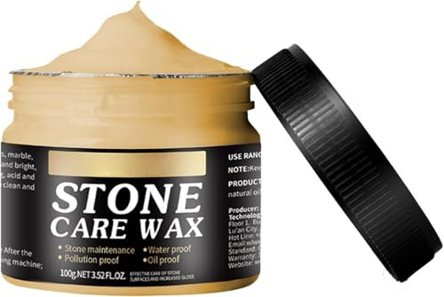 Stone Polishing Wax,Marmor Polierwachs,Polierwachs für Marmor,Stein Politur Wachs,Stone Care Wax,Steinpflege Bienenwachs Möbelpolitur und Restauration Pflege,Marmor Politur,100g