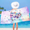 TZQFROCE Strandtuch für Kinder 75 x 150 cm Mädchen Einhorn Strandhandtuch Strandtuch Mädchen Schwimmen Duschtuch Einhorn Mädchen für Strand Reise Schwimmen
