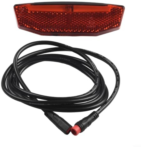E Bike Tail Light 36V 48V LED Safety Rear Light For E-bike Electric Scooter Waterproof Connector 120Cm Cable
