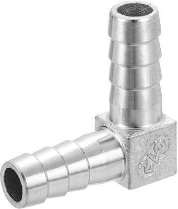 QUARKZMAN 12mm Raccordo A 90 Gradi per Tubo con Innesto A Spina, Angolo L in Acciaio Inossidabile 304 per Collegamento Tubi per Sistemi A Vuoto, Collegamenti Industriali, Argento