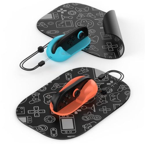 LiLiTok Lot de 2 poignées de souris + 2 tapis de souris pour Nintendo Switch 2 Joy Cons | Switch 2 accessoires | Support Joy-Con comme souris (orange-bleu)
