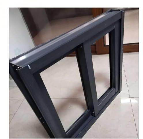 Fenêtre De Sous-sol, Remplacement Aluminium Aération Fenêtres Coulissantes Horizontales Avec Vitre Et Moustiquaire, Pour Salle De Bain Et Garage(71x46cm)