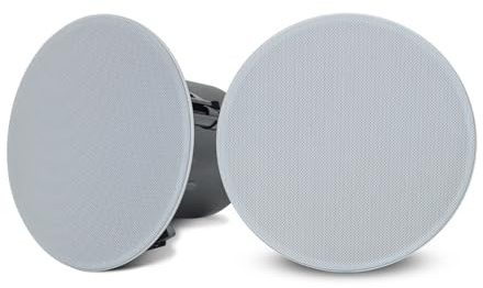 DRAUXI 4-Zoll-Unterputz-Stereo-Bluetooth-Lautsprecher for die Wand- und Deckenmontage for feuchte Innen- und Außenbereiche Witterungsbeständig