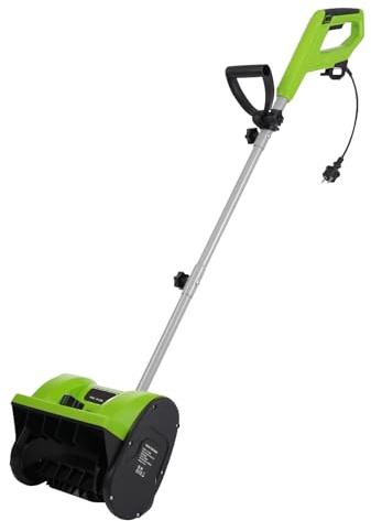 1200W Elektro-Schneefräse,elektrische schneeschaufel mit 3500 U/min,30cm Arbeitsbreite,Max 8m Wurfweite,Max 15cm Schneeeinzugshöhe,180° Hilfsgriff,Handgeführte Schneefräse für Hof,Gehweg und Einfahrt