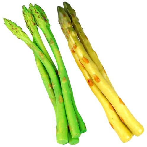 DIYEAH KüNstlicher Spargel Aus PVC Und Schaumstoff Realistische Spargel DEK | FüR Foto Requisiten Restaurant Display GemüSeausstellung KüChe Und Rustikale Wohnraumdekoration 8 StüCk
