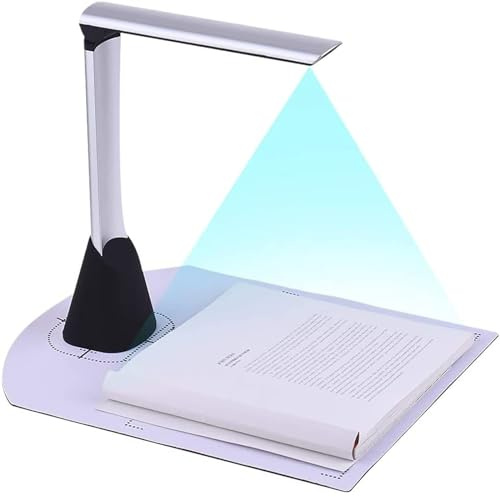 Dokumentenkamera Scanner mit OCR, High-Speed A4 Buchscannen, Texterkennung für Präsentationen und Dokumentendigitalisierung