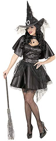 Widmann - Kostüm Hexe, Kleid, Umhang, Hut, Halloween, Karneval, Mottoparty