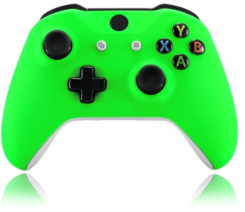 eXtremeRate Case Hülle für Xbox One S/X Controller, Vorderseite Gehäuse Cover Oberschale Skin Schale Shell Zubehör für Xbox One S/X Controller Model 1708-Neon Grün