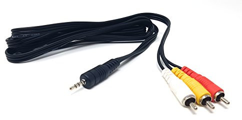 Maincore 2m 3.5mm 4-Pole Jack Plug to 3 x RCA Phono Cable – Audio Video AV Composite Lead Converter for TV, Camcorder, DVD, Projector & Home Entertainment (2m)
