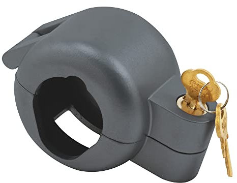 Defender Security S 4181 Dispositif de verrouillage de poignée – Serrure de poignée avec clé pour bloquer l'accès au trou de serrure, amovible et facile à utiliser, s'adapte aux poignées à levier (lot