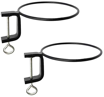 Achla Blumentopfring zum Anklemmen, Metall, Schwarz