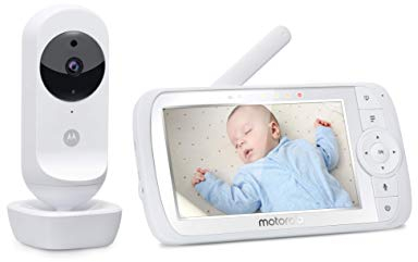 Motorola Nursery Ease 35 - Babyphone mit Kamera – 5,0 Zoll Video Baby Monitor - Nachtsicht, Bidirektionale Kommunikation, Wiegenlieder, Zoom, Raumtemperaturüberwachung - Weiß