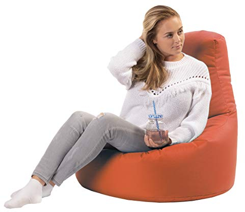sunnypillow Gaming Sitzsack XXL mit Styropor Füllung Outdoor & Indoor für Kinder & Erwachsene Sitzsäcke Sitzkissen Bodenkissen viele Farben zur Auswahl Orange
