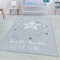 SIMPEX KinderTeppich, Sterne-Design, Teppich Grau, 140 x 200 cm, Teppich für Kinder, Teppich Kinderzimmer