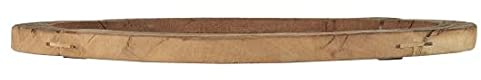 Ib Laursen Tablett aus recyceltem Holz, rund, mit kleinem Rand, einzigartig Ø 40 cm
