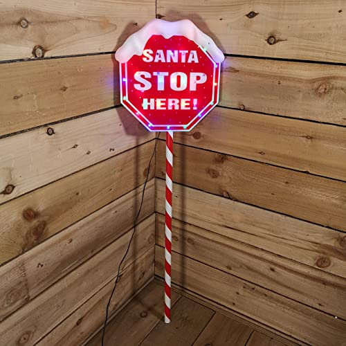 Premier 1.1m SANTA STOP HERE Landmark