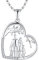 JO WISDOM Colliers Maman Mère Fille Papa Fils Argent 925/1000 pour Femme,Pendentif Famille Arbre de Vie avec 3A Oxyde de Zirconium