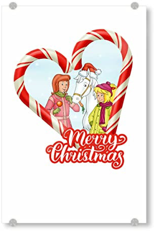 artboxONE Acrylglasbild 60x40 cm Für Kinder Bibi und Tina weihnachtlich - Bild bibi bibiundtina bunt