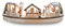hellum LED Holz-Weihnachtsmarkt-Szenerie im Halbkreis, mit 6h-Timer, 1 LED, warmweiß, Ø ca. 39cm, batteriebetrieben (2x AA, nicht enthalten), innen IP20, Dekoration, Weihnachtsdekoration, 524604