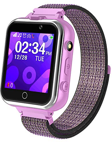 PTHTECHUS Montre Intelligente pour Enfants - Montre Enfant Garçon Fille, 14 Jeux, Musique, SOS, Téléphone, Alarme, Montre Connectée Enfant 4-12 Ys