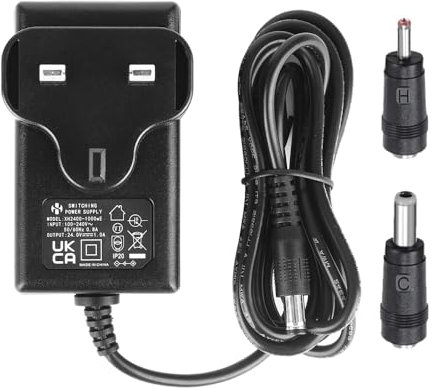AC to DC 24V 1A Power Supply Adapter, Plug 5.5mm x 2.1mm with 5.5mm x 2.5mm, 3.5mm x 1.35mm Adapter Tips