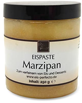 Marzipan-Eispaste für köstliches aromatisches Eis » Auch zum Verfeinern von leckerem Kuchen, Desserts, Getränke, Pralinen Torten und vielem mehr » Inhalt 250 g