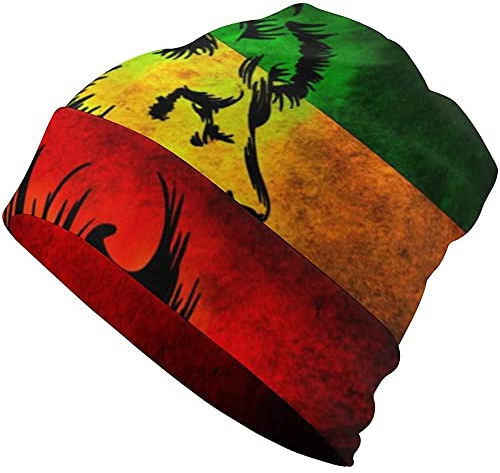 747 Herren Damen Slouchy Turban Lion Reggae Jamaika Beanie Mütze Warme Sportmütze Weich Chemo Hut Outdoor Skifahren