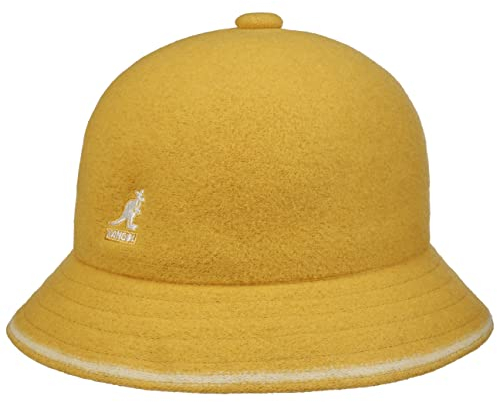 Kangol Stripe Casual Schlapphut Hut Wollhut Filzhut Stoffhut Herrenhut Damenhut (XL (60-61 cm) - gelb)