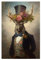 artboxONE Poster 75x50 cm Tiere Gentleman Hirsch mit Blumen hochwertiger Design Kunstdruck - Bild Hirsch Blume Blumen