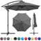 Terrassenschirm-Überdachung, Universal-Ersatzbezug für 3 m (3 m / 8 Rippen), rund, für den Außenbereich, Terrasse, Marktschirm, Sonnenschutz, Zubehör, 300D UV-Schutz und wasserabweisendes