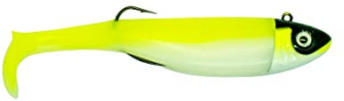 Bass Exciter Weedless Soft Bodied Lure - 9cm, 20gm, with Sharp Thrust Hook, Available, Freshwater or Saltwater, Fishing Gifts for Men. (2pcs/Pack) (Fluro-Green)