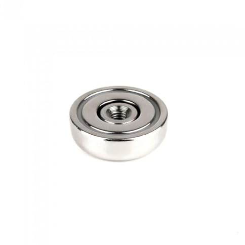 2 Stück Magnet mit Gewindeloch, 25 mm, Gewinde M5, Leistung 14 kg
