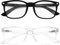 2 Pieces Blue Light Blocking Glasses, Clear Eye Glasses Fashion Blue Screen Glasses Computer Clear Lens Glasses Blue Light Filter Glasses for Women Men Anti Glare Migraine