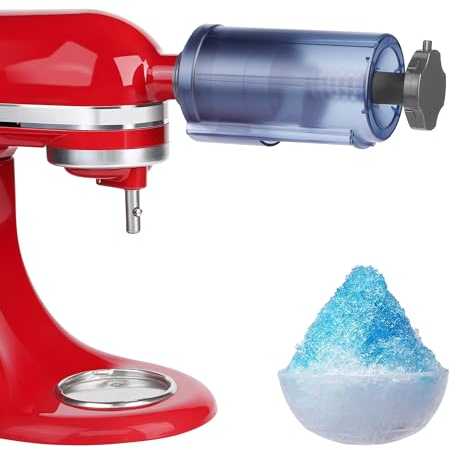 Ice Shaver Attachment for KitchenAid Stand Mixer- Efficient Shaved Ice Maker, High Production Shave Ice Machines, Essential Mixer Parts & Accessories with 8 Molds - By Aooaid