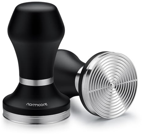Normcore Espresso Tamper 53.3mm - Heavy Duty Handle Coffee Tamper Tamping Baristas - Interchangeable Tamper Base - 304 Stainless Steel Ripple Base