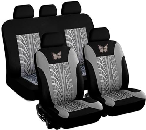 TACCTS 5 Sitzer Universal Sitzbezügesets für Skoda Roomster/Yeti/Yeti Outdoor 5L/5L Facelift 2006-2017 Auto Schonbezüge Auto-Sitzbezug Universal,B