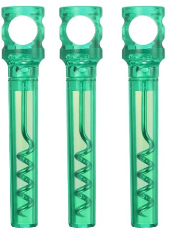 sourcing map 3pcs 4,2 Voyage Tire-bouchon Poche Tire-bouchon Portable Vin Ouvre Plastique Mini Vin Liège Ouvre pour Camping Voyage, Clair Vert
