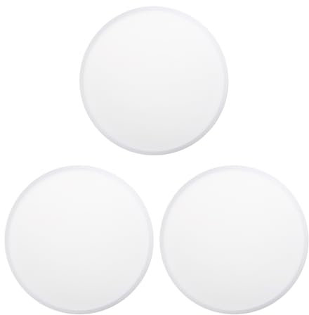tooloflife Lot de 3 moules ronds en silicone pour dessous de verre - 8 x 8 cm Blanc