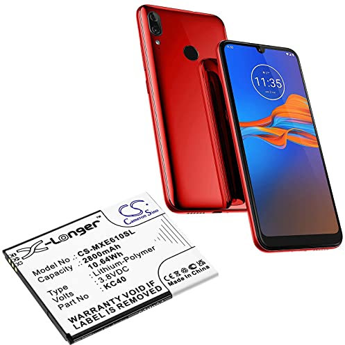 Cameron Sino - Batteria di ricambio per Motorola Moto E6 Plus, XT2025-1, XT2025-2 PN: Motorola KC40 2800 mAh / 10,64 Wh