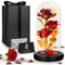 TAVADA La Bella e La Bestia Rosa,Rosa Eterna,Rosa per Sempre in Cupola di Vetro,Fiori di Rosa con Luce a LED,Idea Rosa Eterna Regalo per Festa della Mamma,San Valentino,Matrimonio,Compleanno,Natale