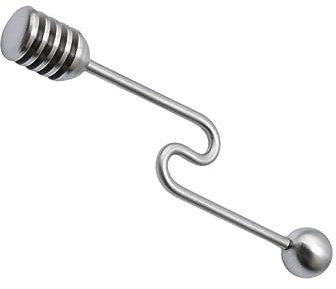 Milisten Cuchara de Miel de Acero Inoxidable Cucharada de Miel Palos de Miel Cuchara para Miel agitador de almíbar Varilla agitadora Cuchara de Mezcla azúcar Mezclador Reutilizable