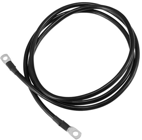 A ABSOPRO 6 AWG Battery Cable Stronger 182cm 6FT 6 AWG Gauge Car Battery Inverter Cable with 5/16 Inch Lugs Pure Copper Black
