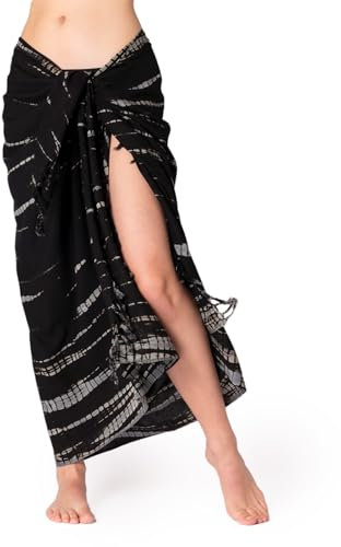 PANASIAM Sarong tiedye style, black white, 190x116cm
