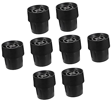 Milisten Trampolin-sicherheitspolster-Abdeckung 8 Stück Beinabdeckungen Schwarzer Latex-Trampolin-fußschutz für Geräuschlose Rutschfestigkeit